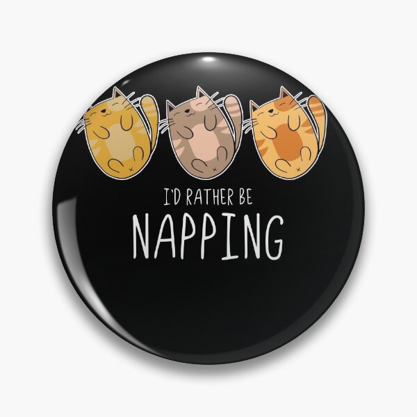 Item preview, Three Hand-drawn Cute Cats I'd Rather Be Napping designed and sold by csaron92.
