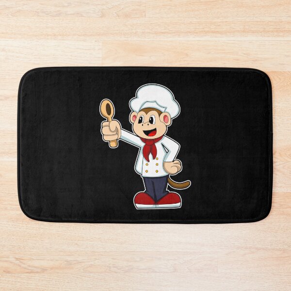 Item preview, Monkey as Cook with Cooking apron & Wooden spoon designed and sold by Snabdesign84.
