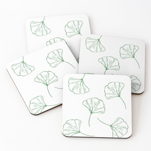 Item preview, Ginkgo biloba leaf pattern green botanical designed and sold by moobg.
