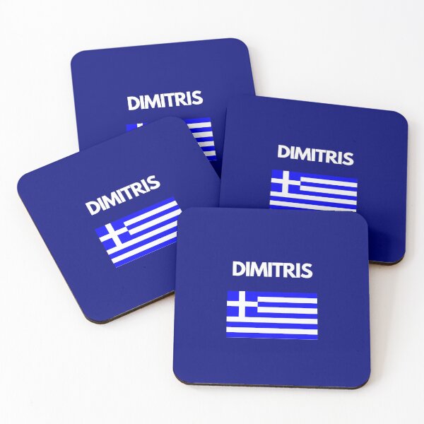 Item preview, Dimitris Greek Name with Greek Flag Design designed and sold by TheGreekGuy.