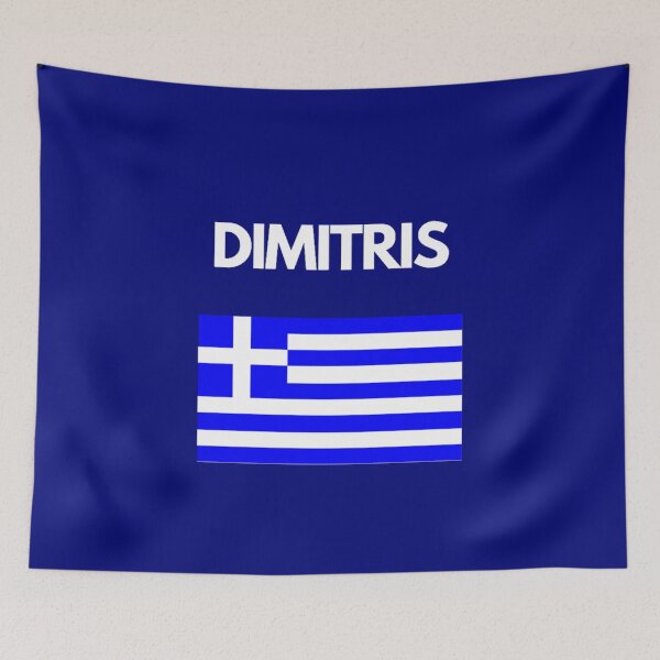 Item preview, Dimitris Greek Name with Greek Flag Design designed and sold by TheGreekGuy.