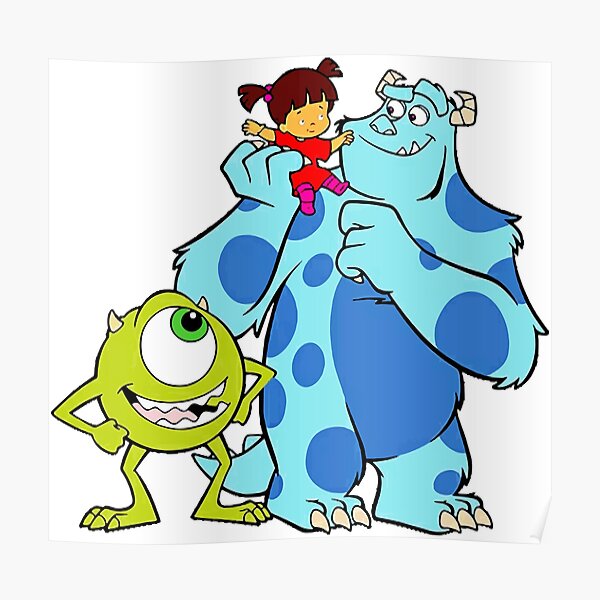 Póster «monsters inc sullivan, mike and boo» de galewallace | Redbubble