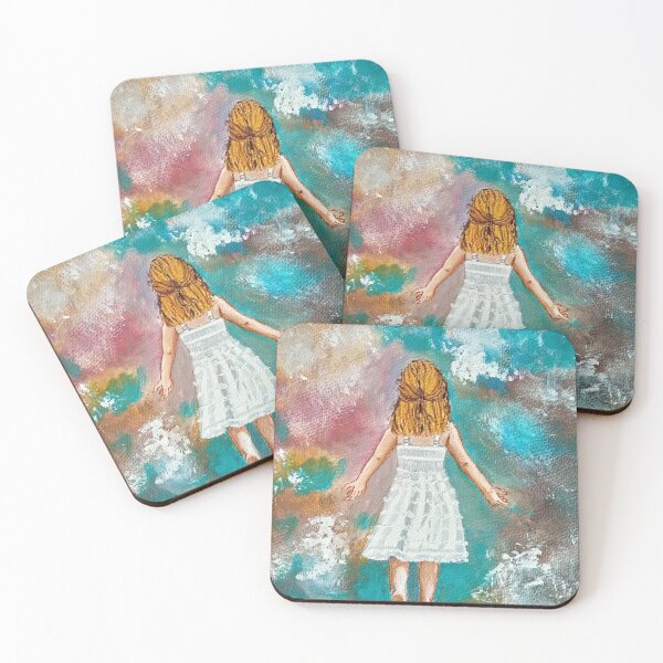 Item preview, Oil painting of a little girl walking towards hope and bliss designed and sold by Abha-Hues.