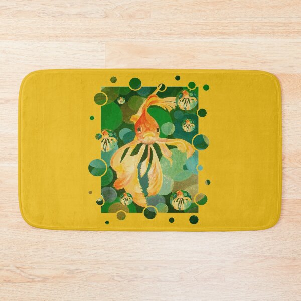 Item preview, Cute Goldfish Swimming In Green Colored Sea designed and sold by taiche.