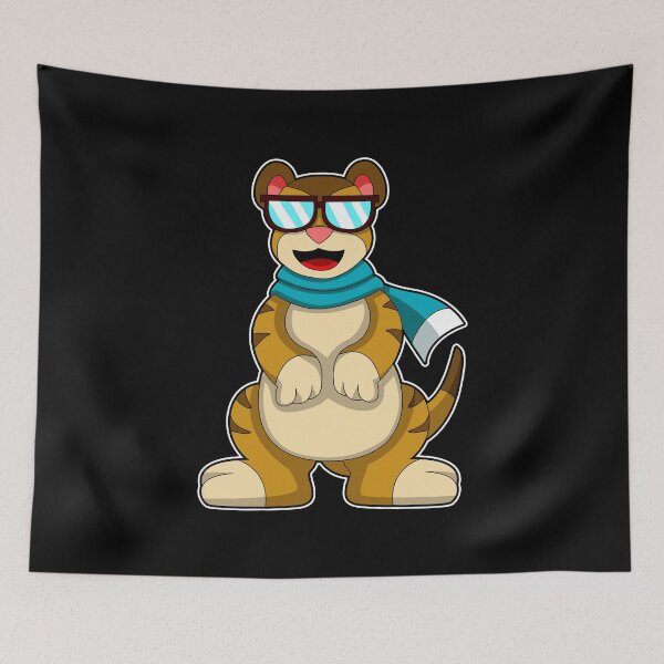 Item preview, Meerkat with Sunglasses & Scarf designed and sold by Snabdesign84.