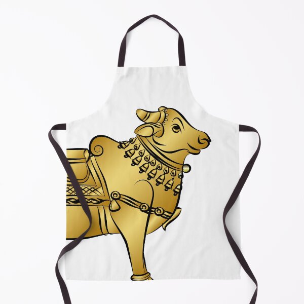 Item preview, Holy cow in Kalamkari Indian traditional folk art designed and sold by Gurunath Bhadekar.