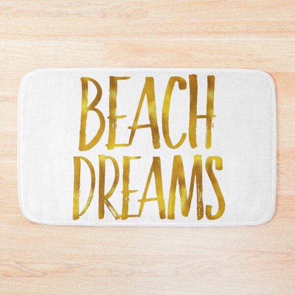Item preview, Beach Dreams - Metallic gold in inspiring coastal quote designed and sold by SilverSpiral.