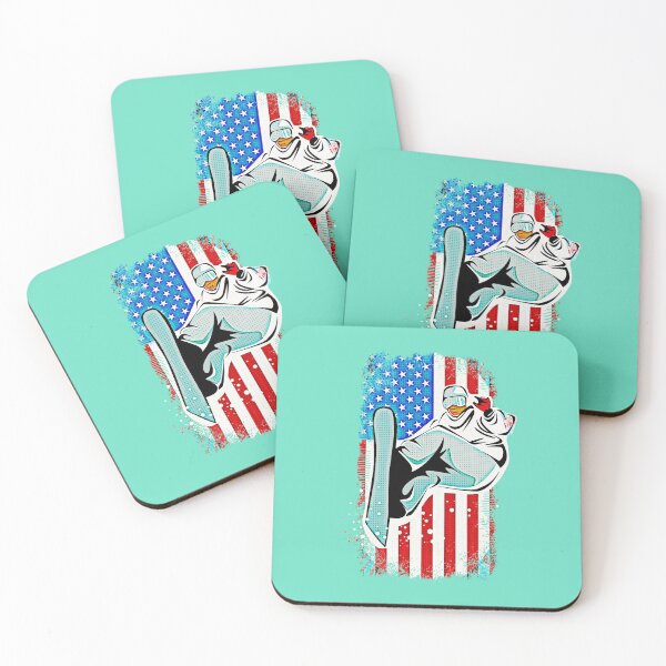 Item preview, Snow Boarding (snowboarder and American flag) designed and sold by HamiltonmagicTs.