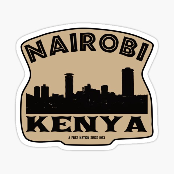 "Nairobi skyline in black" Sticker for Sale by SavJonEli Redbubble