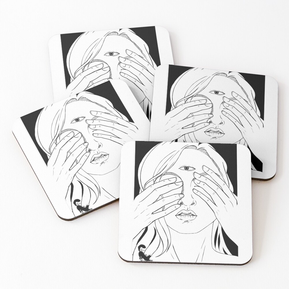 Item preview, Coasters (Set of 4) designed and sold by CatCreatesIn.