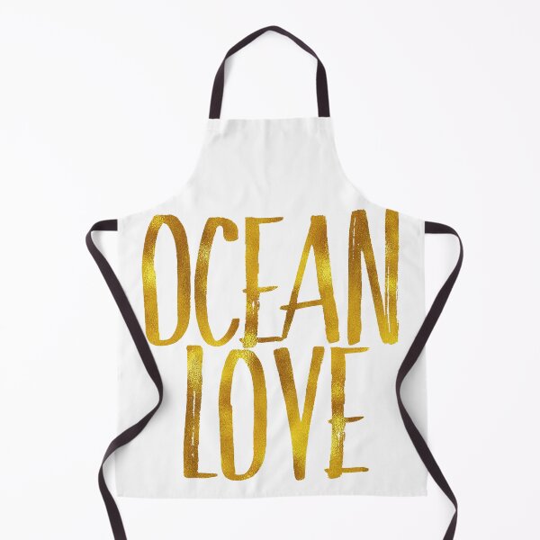 Item preview, Ocean Love - Metallic gold inspired coastal quote designed and sold by SilverSpiral.