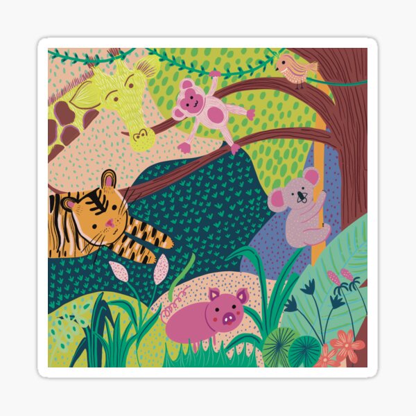 Happy Jungle Sticker