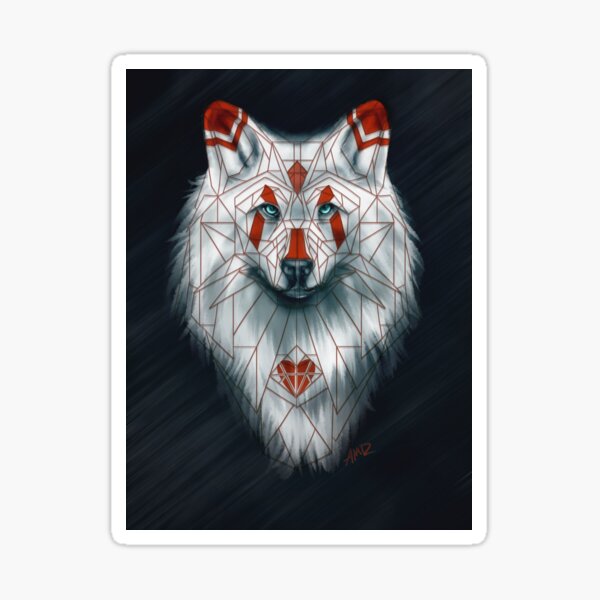 Shattered Wolf Sticker