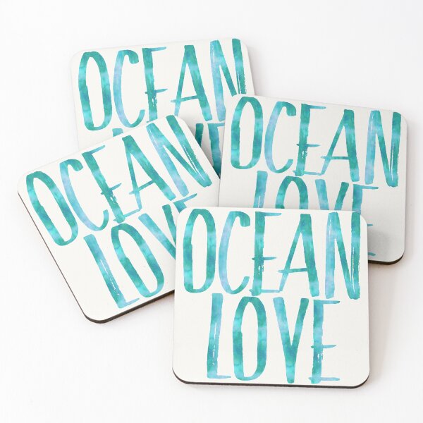 Item preview, Ocean Love - Beautiful watercolor inspiring beach quote designed and sold by SilverSpiral.