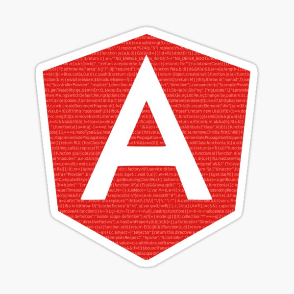 AngularJS with code background Sticker