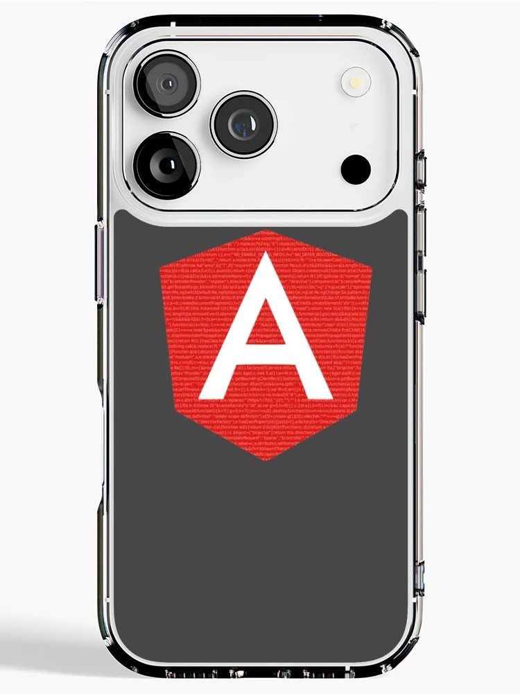 Thumbnail 1 of 5, iPhone Case, AngularJS with code background designed and sold by maximumart.