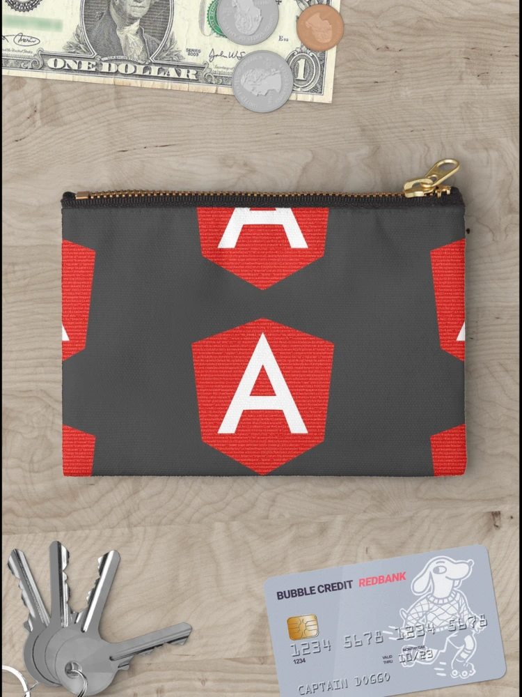 Thumbnail 3 of 4, Zipper Pouch, AngularJS with code background designed and sold by maximumart.
