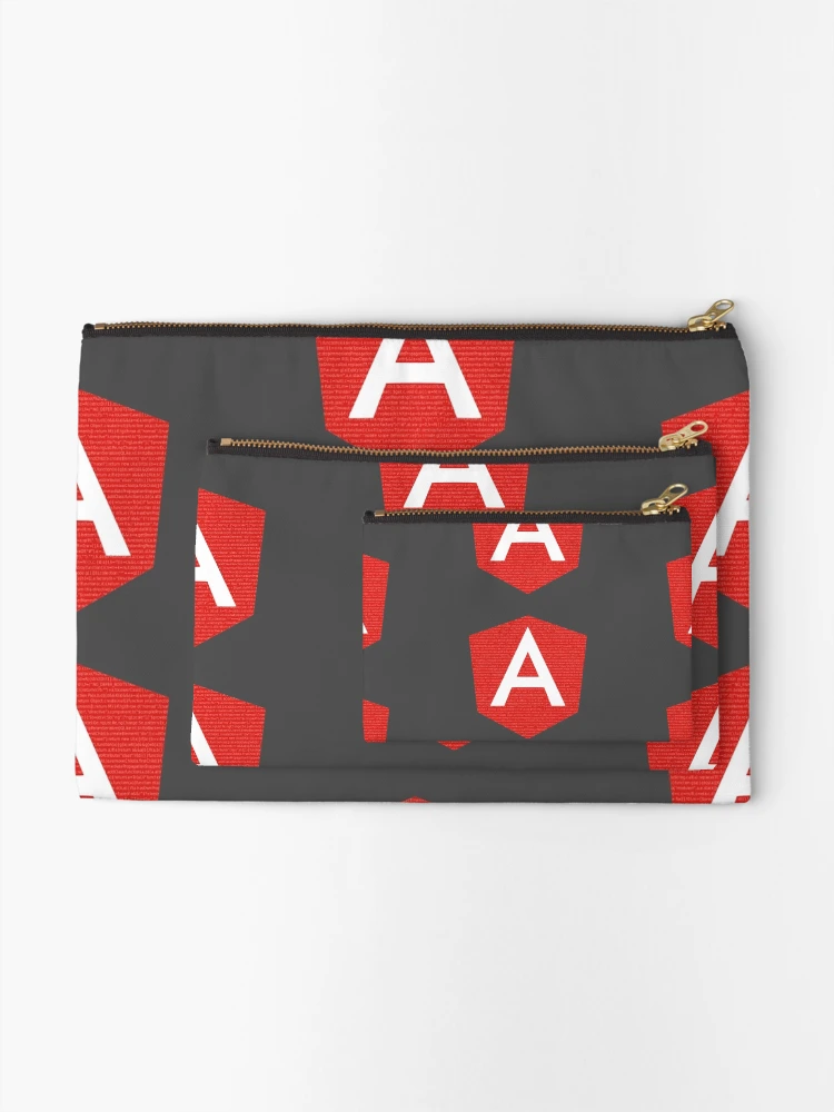 Thumbnail 2 of 4, Zipper Pouch, AngularJS with code background designed and sold by maximumart.