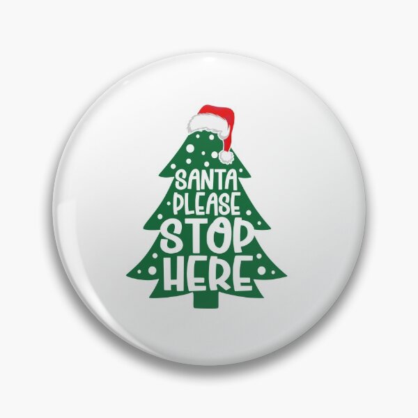 Item preview, Kids Santa Quote - Santa Please STOP Here!  designed and sold by OrnamentallyYou.