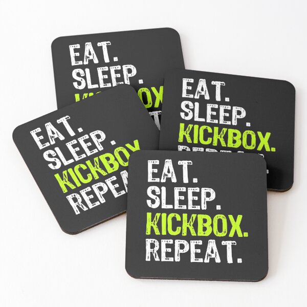Item preview, Eat Sleep Kickbox Repeat Kickboxing Kick Boxing Gift designed and sold by SusanHoover.