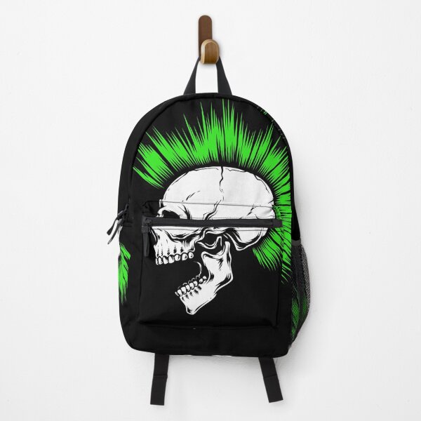 Item preview, Punk Skull with Green Mohawk designed and sold by Ikaroots.