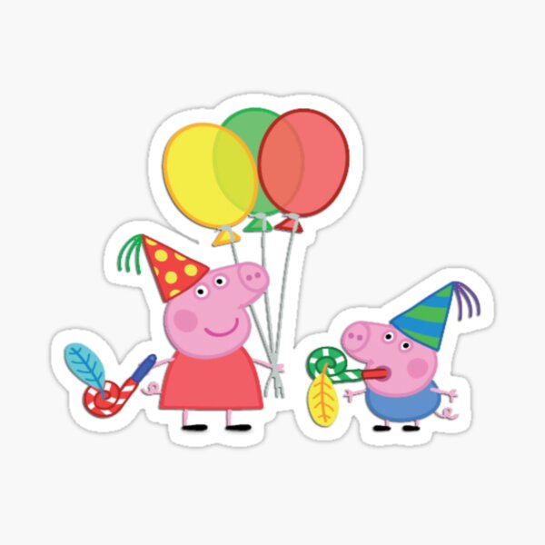 Cerdito peppa cumpleaños Pegatina