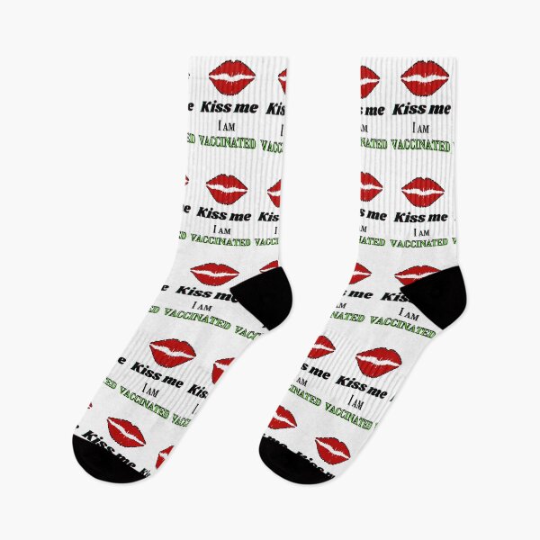 Item preview, Kiss me, I am vaccinated - black and bright light green text designed and sold by AnnaBBS.