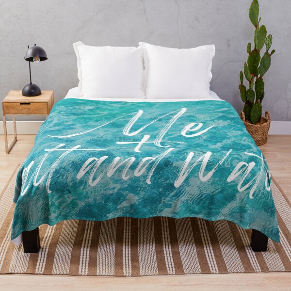 Item preview, Inspirational beach quote in beautiful shades of ocean designed and sold by SilverSpiral.
