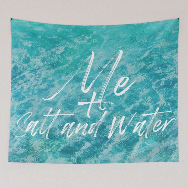 Item preview, Inspirational beach quote in beautiful shades of ocean designed and sold by SilverSpiral.