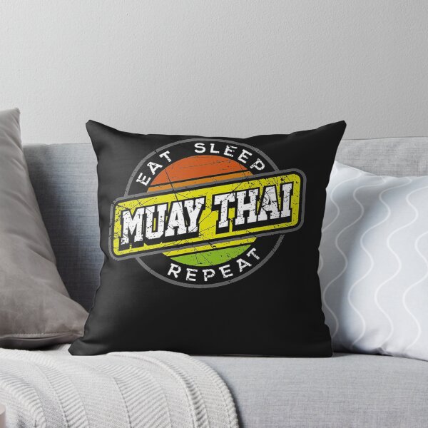 Item preview, Eat Sleep Muay Thai Repeat Badge Style Thai Boxing designed and sold by SusanHoover.