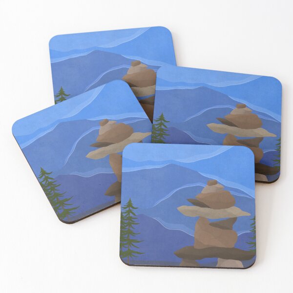 Item preview, Inukshuk and Mountains designed and sold by malissalaura.