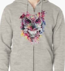 Owl Zipped Hoodie