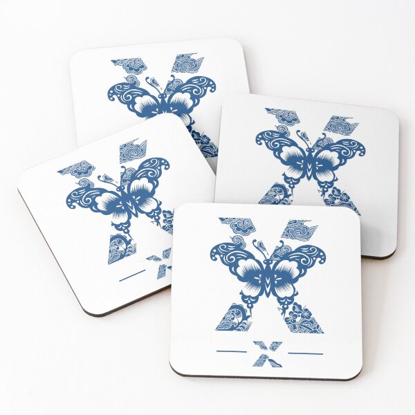 Item preview, Letter-X. Blue & White Chinoiserie Alphabet Letter Style designed and sold by PonDeArt.