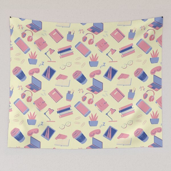 Item preview, A DAY IN MY LIFE AS A STUDENT Cute Pattern / Doodle designed and sold by Sajuade.