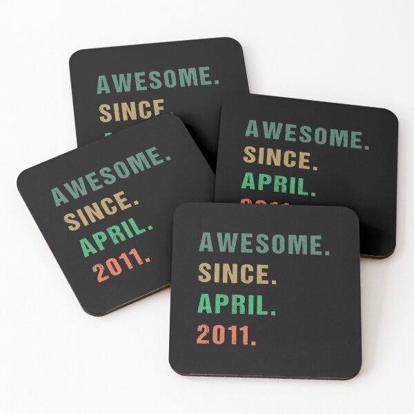 Item preview, Awesome Since April 2011 Tee 10th Birthday Gift 10 Years Premium designed and sold by midodesign20.
