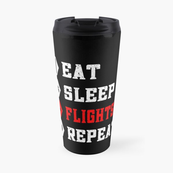 Eat Sleep FlightSim Repeat FlightSim Lover Taza de viaje