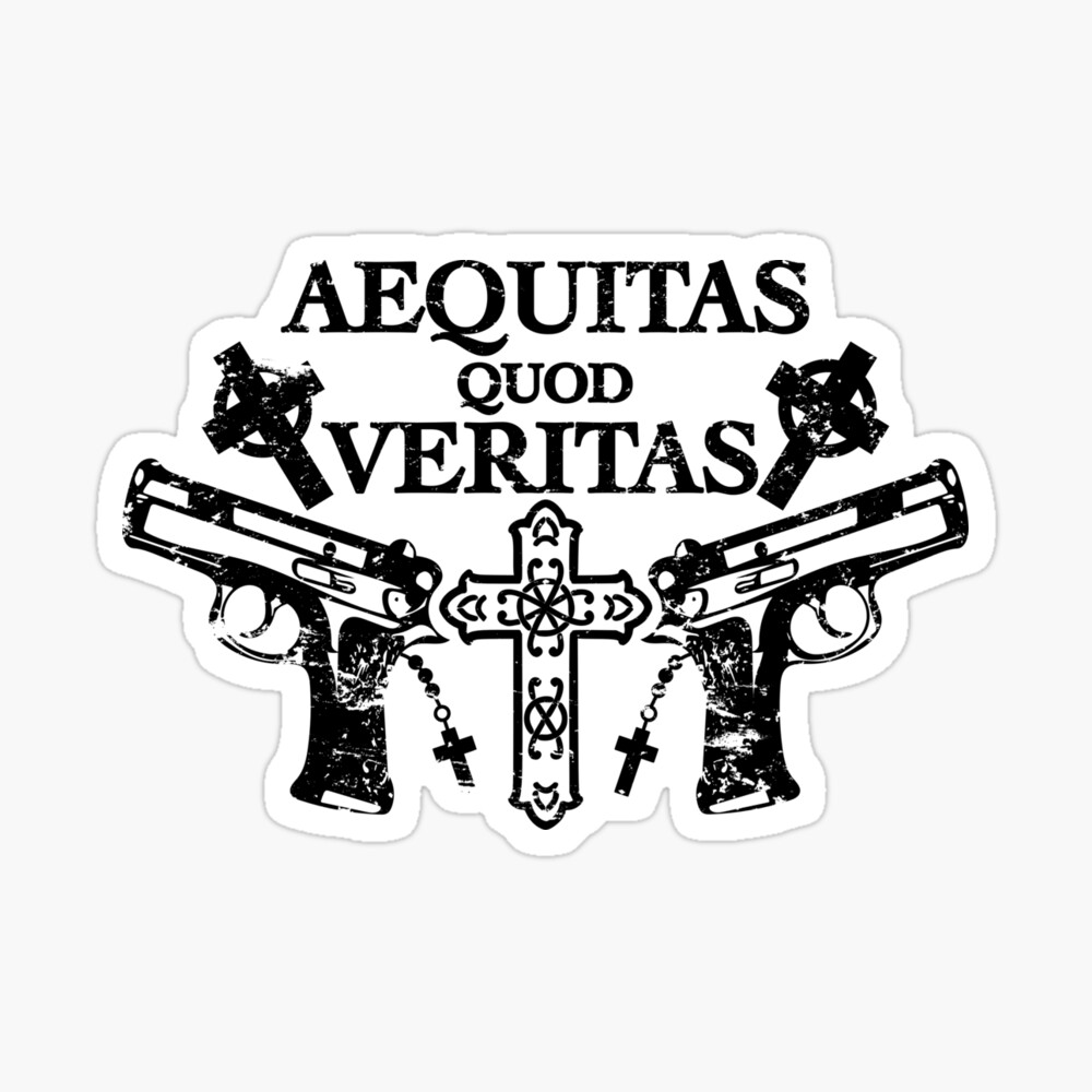 Aequitas Veritas sticker VINYL DECAL Boondock Saints  eBay