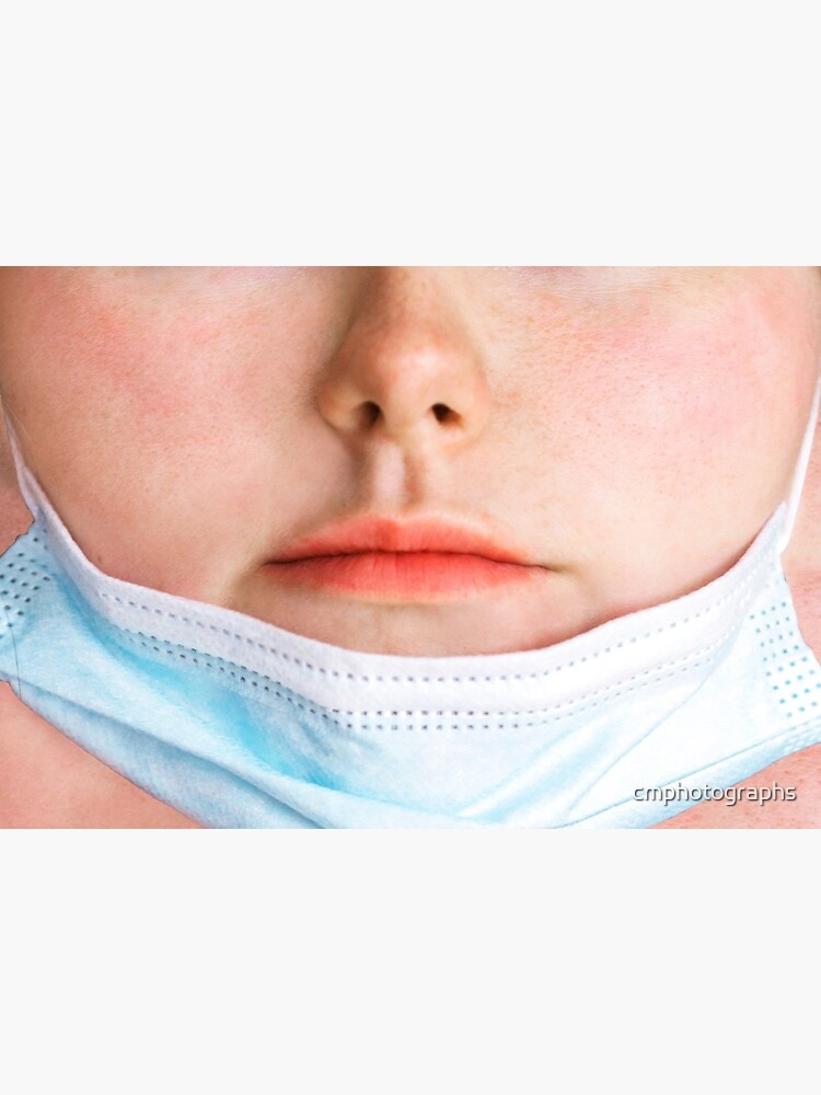 Badly worn medical mask - Girl by cmphotographs