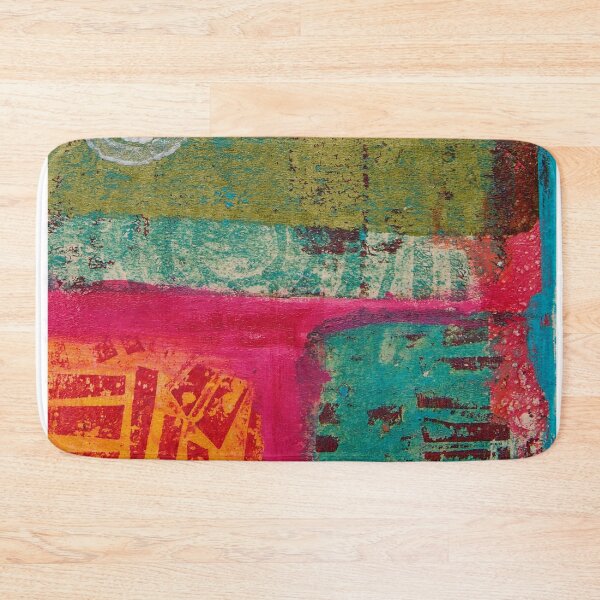 Item preview, patterned squares monoprint designed and sold by Karen Hammat.