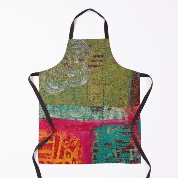 Item preview, patterned squares monoprint designed and sold by Karen Hammat.