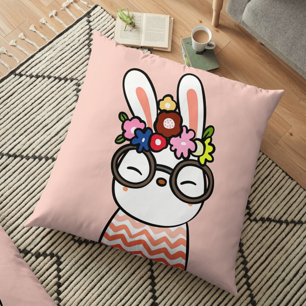 bunny floor pillow