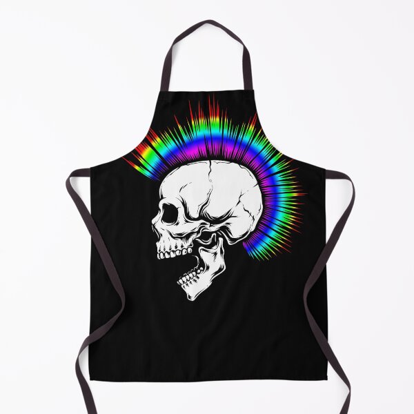 Item preview, Punk Skull with Rainbow Colors Mohawk designed and sold by Ikaroots.