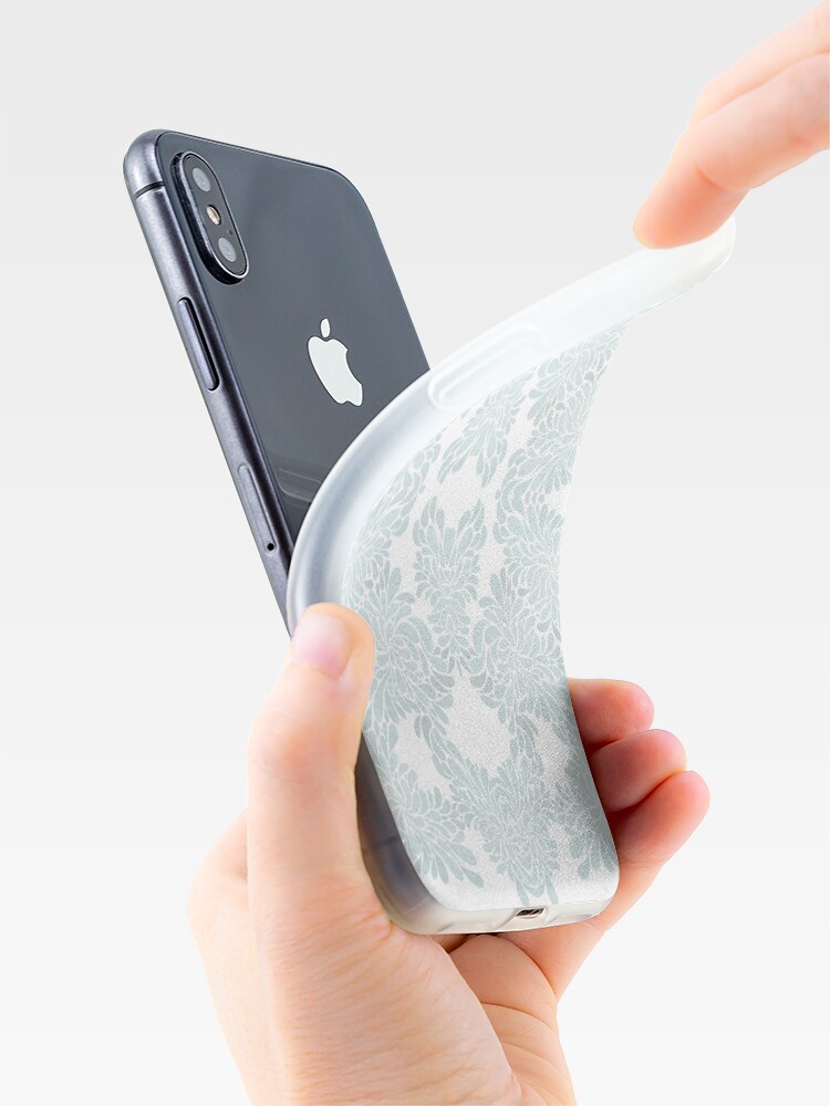 Alternate view of Baby Blue Abstact Floral Pattern iPhone Case & Cover