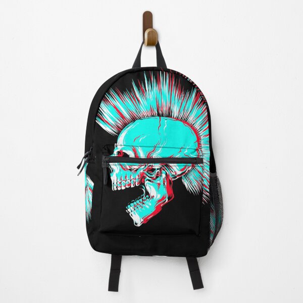 Item preview, Glitch Punk Skull with Mohawk designed and sold by Ikaroots.