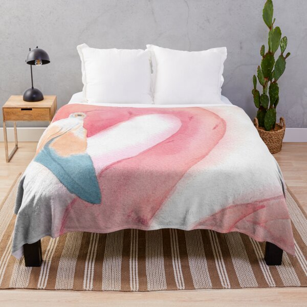 Item preview, Watercolor pink flamingo painting designed and sold by L'Atelier Oranjade.