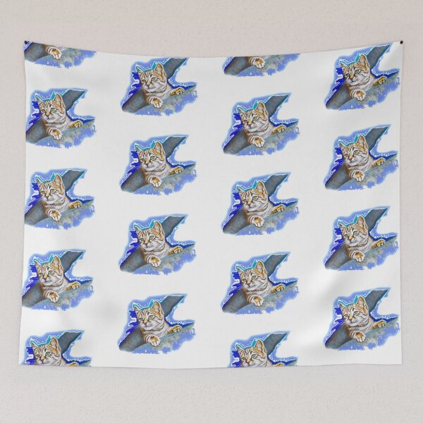 Item preview, Cat in a tree. Acrylic paint. Cutout version. designed and sold by Véronique Lestoquoy.