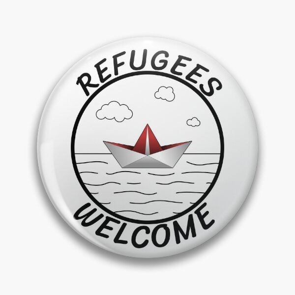 Item preview, Refugees Welcome Protest Refugee Paper Boat Gift designed and sold by CreatDifference.