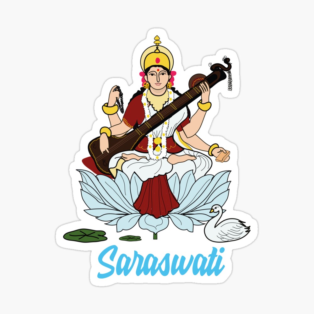 Maa saraswati drawing