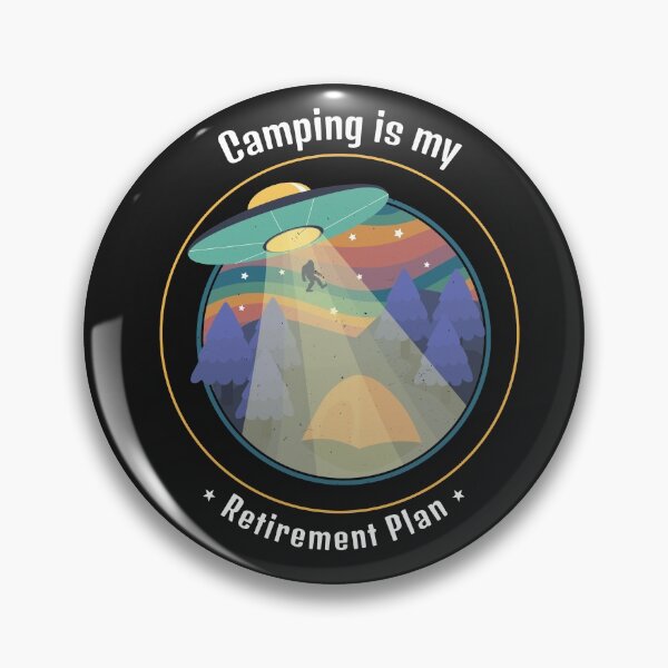 Item preview, Camping is my retirement plan 2021 Vintage UFO  designed and sold by Socool101.