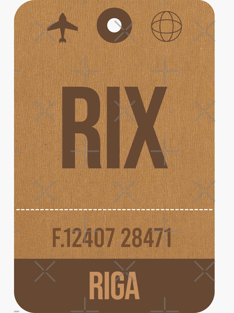 "Riga (RIX) LatviaVintage Airport Luggage Tag Gift Idea For Traveller